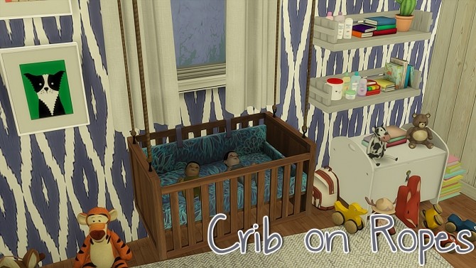 Sims 4 Crib on Ropes by driana at TSR