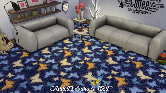 Sims 4 Butterfly Carpet at Annett’s Sims 4 Welt