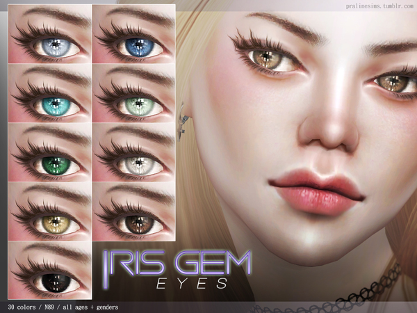Sims 4 Iris Gem Eyes N89 by Pralinesims at TSR