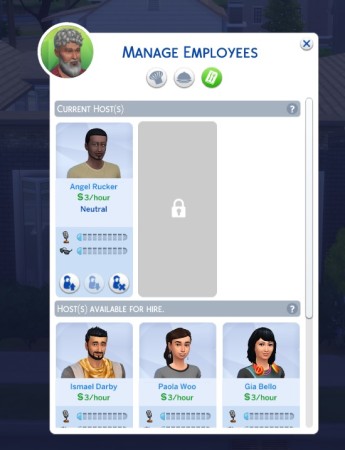 Hire One Additional Host Restaurant by lindseyy at Mod The Sims