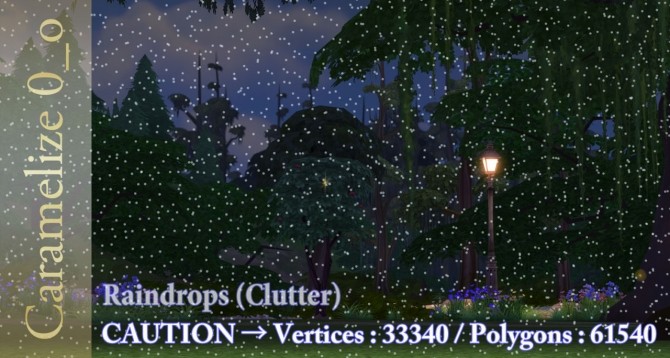 Sims 4 Raindrops clutter at Caramelize