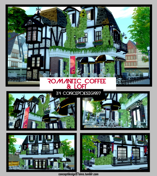 Sims 4 Romantic Coffee & Loft by ConceptDesign97 at SimsWorkshop