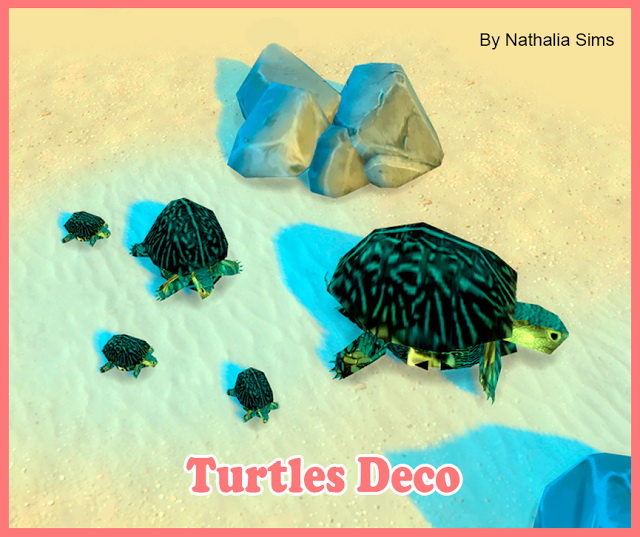 Sims 4 Turtles Deco Conversion 3t4 at Nathalia Sims