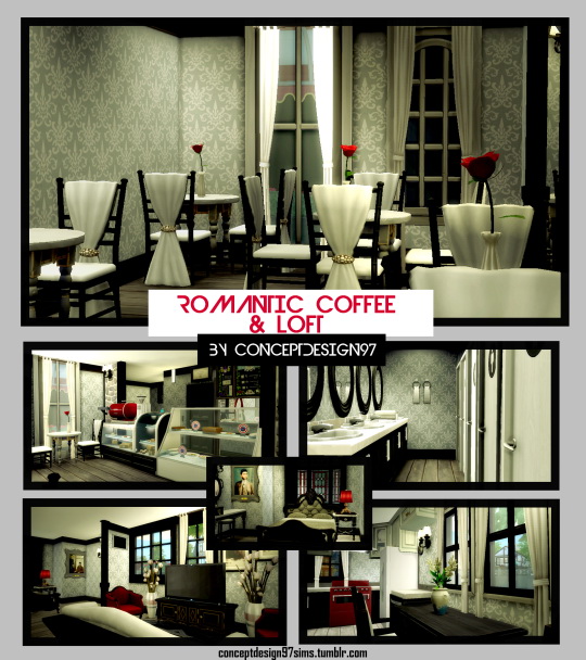 Sims 4 Romantic Coffee & Loft by ConceptDesign97 at SimsWorkshop