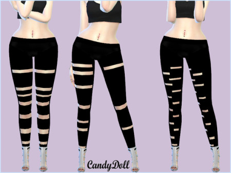 CandyDoll Cutout Leggings by DivaDelic06 at TSR