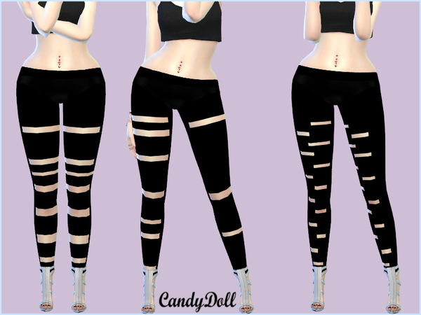 Sims 4 CandyDoll Cutout Leggings by DivaDelic06 at TSR