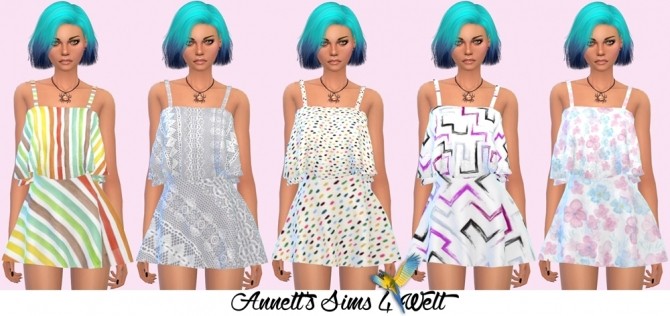 Sims 4 Marigolds Skirt & Top Recolors at Annett’s Sims 4 Welt