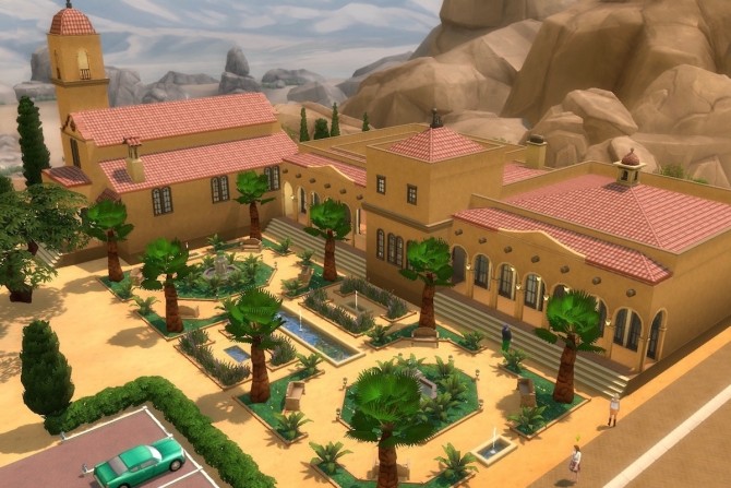 Sims 4 Mission San Simeon Wedding Venue by alexpilgrim at Mod The Sims