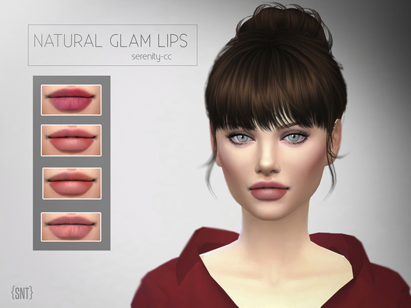Sims 4 Glam Natural Lips by serenity cc at TSR