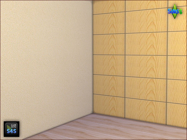 Sims 4 2 wooden panels and 2 wallpapers by Mabra at Arte Della Vita