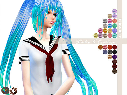 Sims 4 SARINA animate hair 58 for female at Studio K Creation