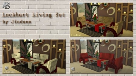 Lockhart living set by Jindann at Khany Sims