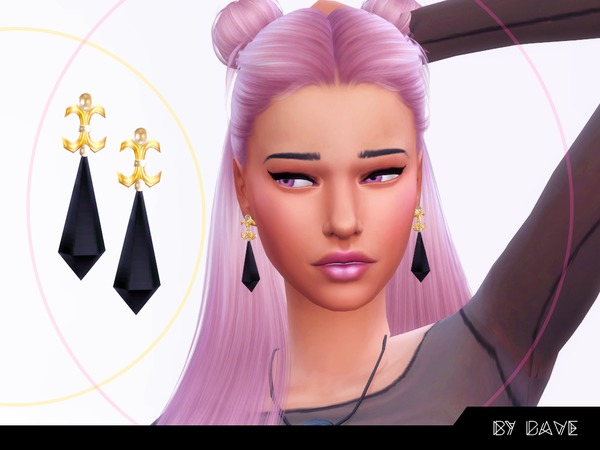 Sims 4 Black Lady Earrings by doumeki at TSR