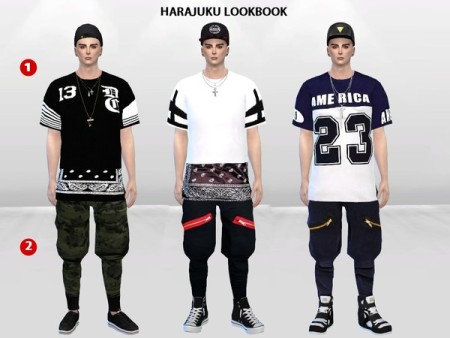 Harajuku LookBook Set by McLayneSims at TSR » Sims 4 Updates