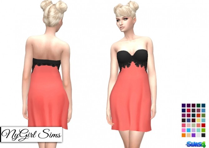 Sims 4 Sheer Lace Cocktail Dress at NyGirl Sims