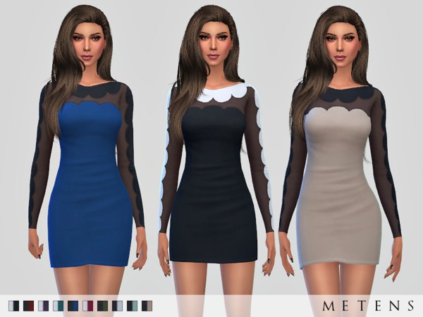 Sims 4 Preslava Dress by Metens at TSR