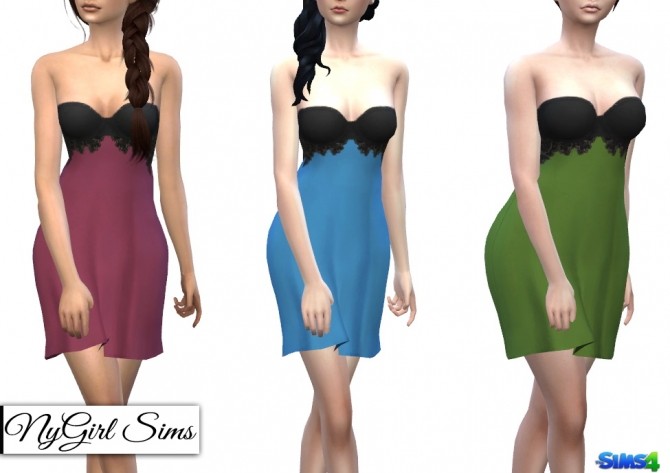 Sims 4 Sheer Lace Cocktail Dress at NyGirl Sims