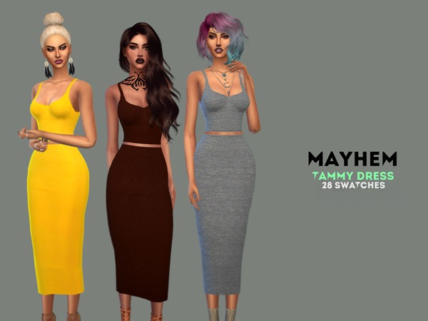 Sims 4 Tammy Dress by NataliMayhem at TSR