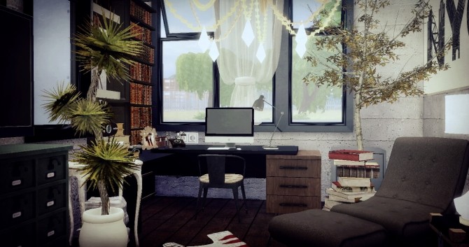 Sims 4 NY office room at Sims4 Luxury