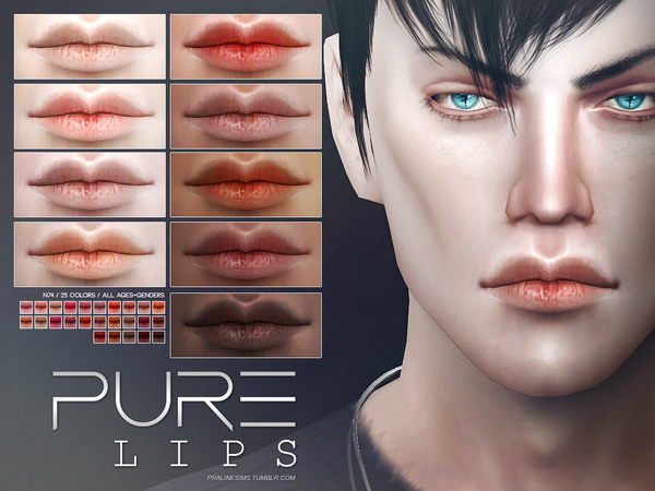 Sims 4 Pure Lips N74 by Pralinesims at TSR