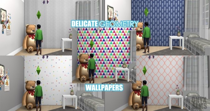 Sims 4 Delicate Geometry Wallpapers at Onyx Sims