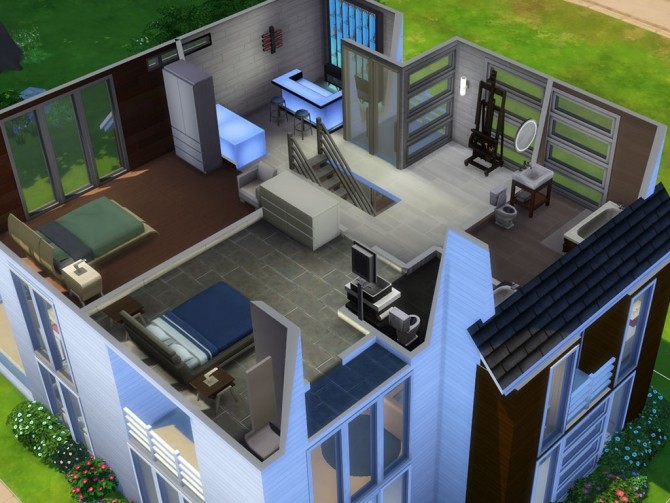 Sims 4 Modern Muse house by Aibrean at Mod The Sims