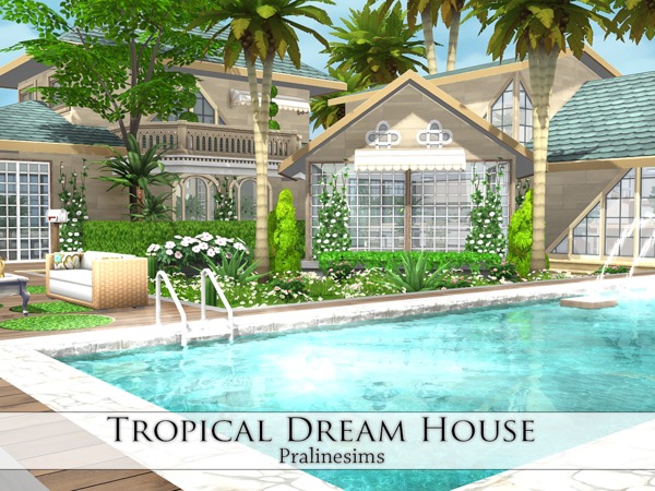 Sims 4 Tropical Dream House by Pralinesims at TSR