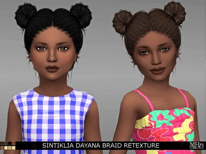 Sims 4 Sintiklia Dayana Braid Retexture by Margeh75 at Sims Addictions