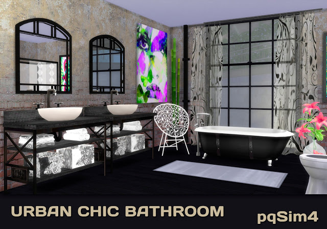 Urban Chic Bathroom by Mary Jiménez at pqSims4 » Sims 4 Updates