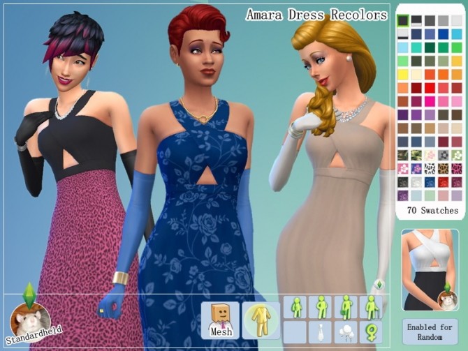 Sims 4 Amara Dress Recolors by Standardheld at SimsWorkshop