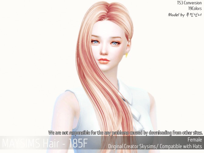 Sims 4 Hair 185F (Skysims) at May Sims