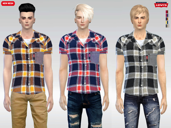 Sims 4 Boy Next Door Casual Shirt by McLayneSims at TSR