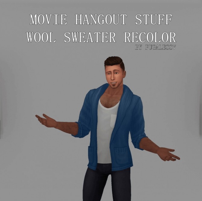 Sims 4 Movie Hangout Stuff Sweater Recolor by pugaless7 at Mod The Sims