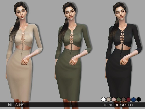 Sims 4 Tie Me Up Outfit by Bill Sims at TSR