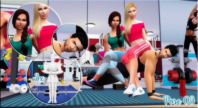 Sims 4 Kimi Osawa Poses Casal Gym at Victor Miguel