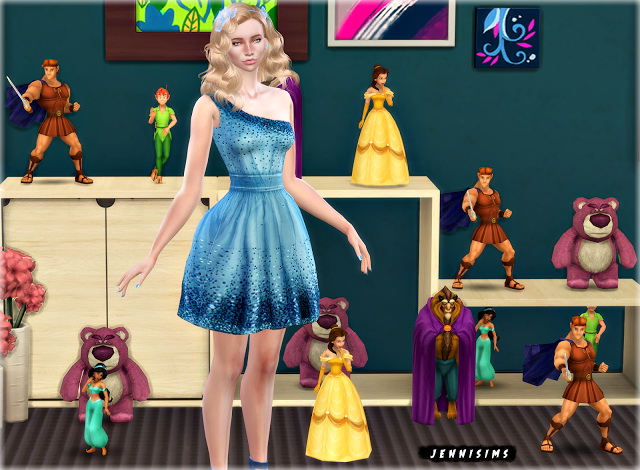Sims 4 Deco (Beast, Belle, Hercules, Jasmine, Lotso, PeterPan) at Jenni Sims