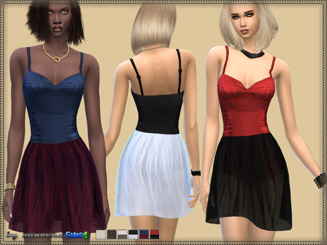 Sims 4 Sheer skirt dress at Bukovka