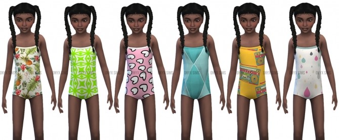 Sims 4 Fun & Bright One Piece Swimsuits at Onyx Sims