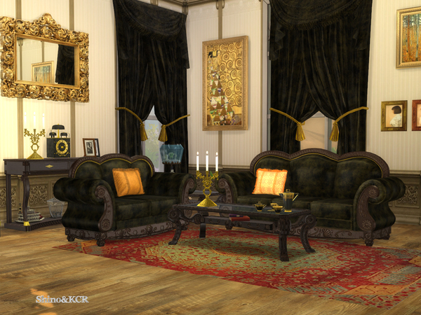 Sims 4 French Quarter Livingroom by ShinoKCR at TSR