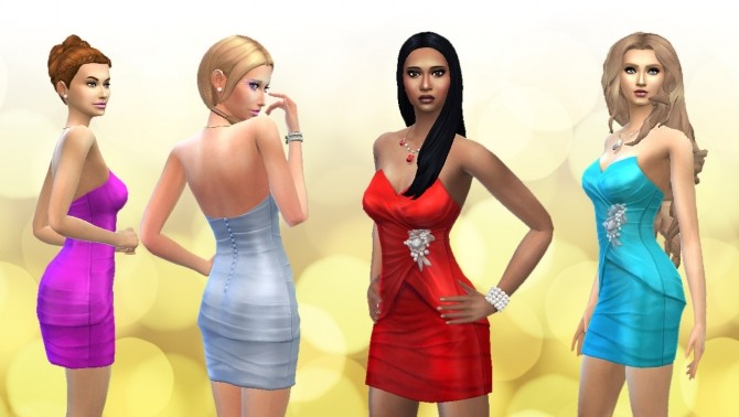 Sims 4 Short Wedding Dress by Kiara Zurk at My Stuff