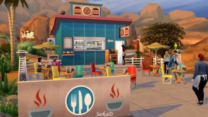 Sims 4 Maxis Bistro at JarkaD Sims 4 Blog