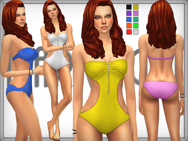 Sims 4 Cutout Swimsuit by DarkNighTt at TSR