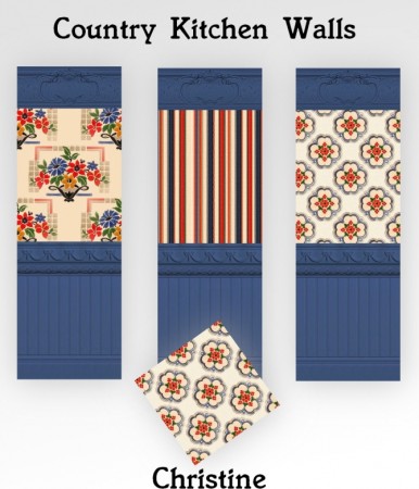 Country Kitchen Walls DV by Christine11778 at Mod The Sims