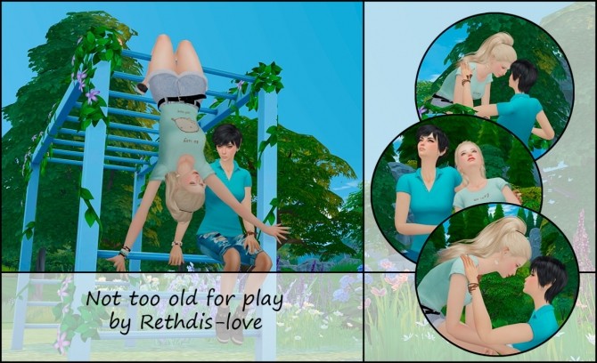 Sims 4 Not too old for play posepack at Rethdis love