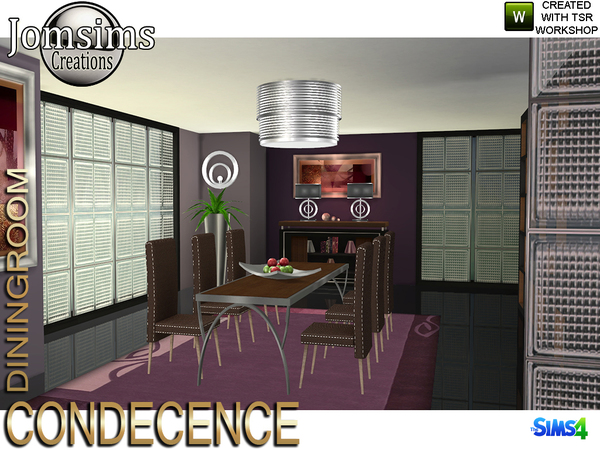 Sims 4 Condecence diningroom by jomsims at TSR