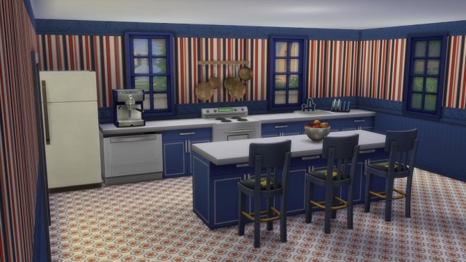 Sims 4 Country Kitchen Walls DV by Christine11778 at Mod The Sims