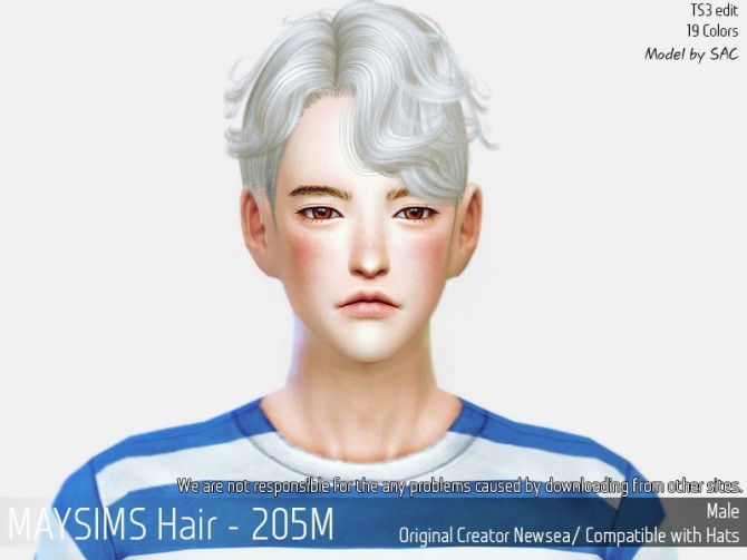Sims 4 Hair 205M (Newsea) at May Sims