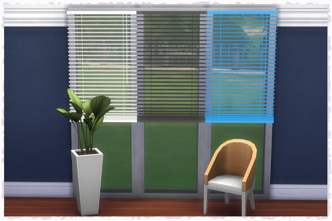 Sims 4 Blinds Solid by MadameChaos at Blacky’s Sims Zoo