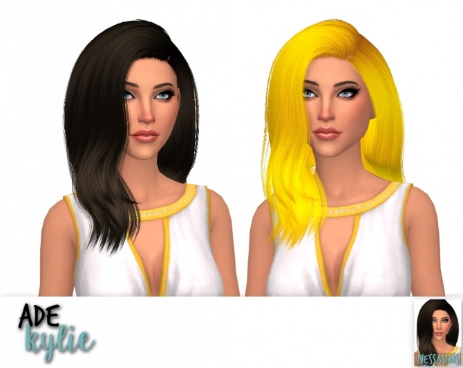 Sims 4 Ade alena, kylie & viola hair recolors at Nessa Sims