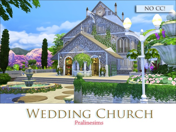 Sims 4 Wedding Church by Pralinesims at TSR